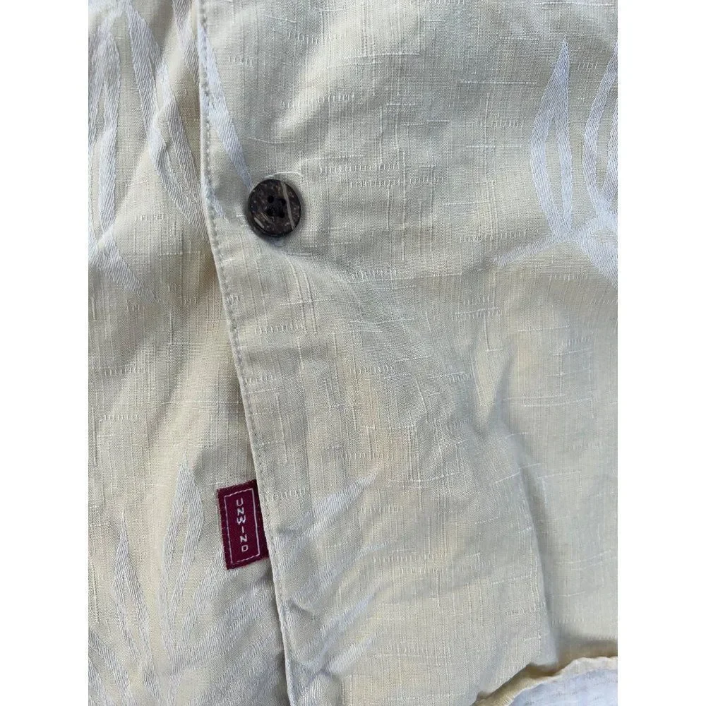 Joe‎ marlin silk button down yellow shirt size XL